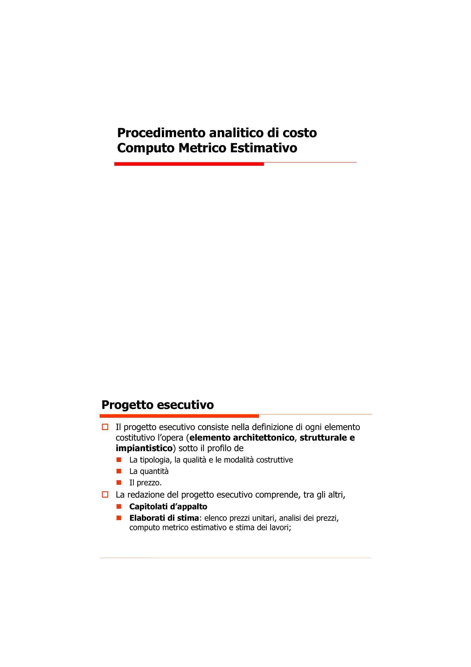 Schema metrico esempio
