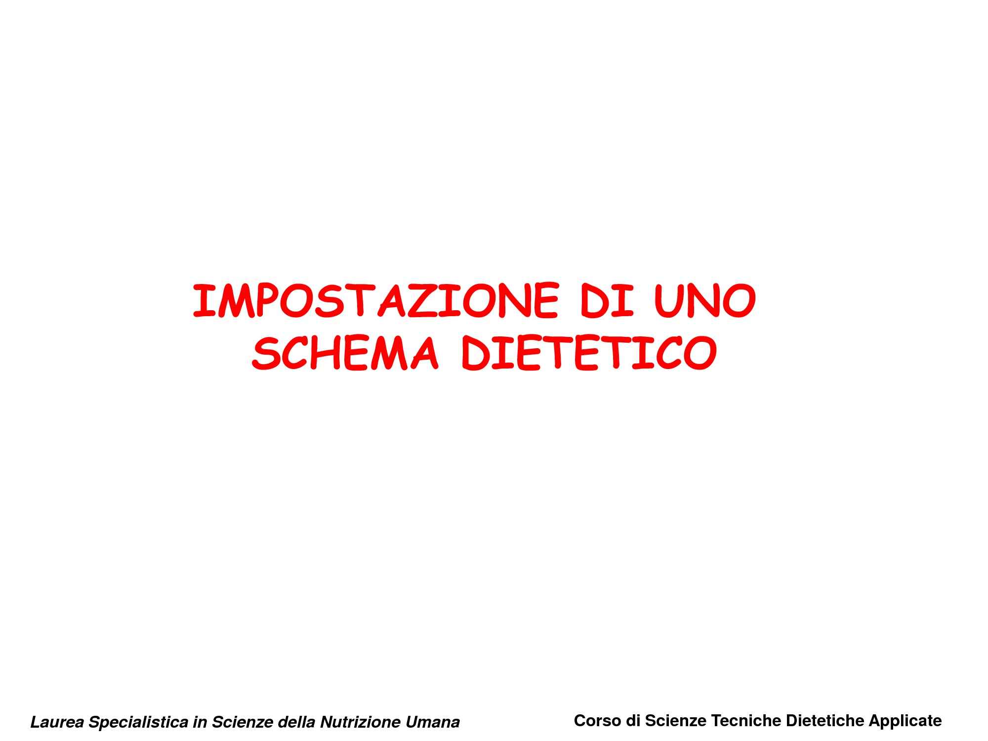 Schema alimentare un anno