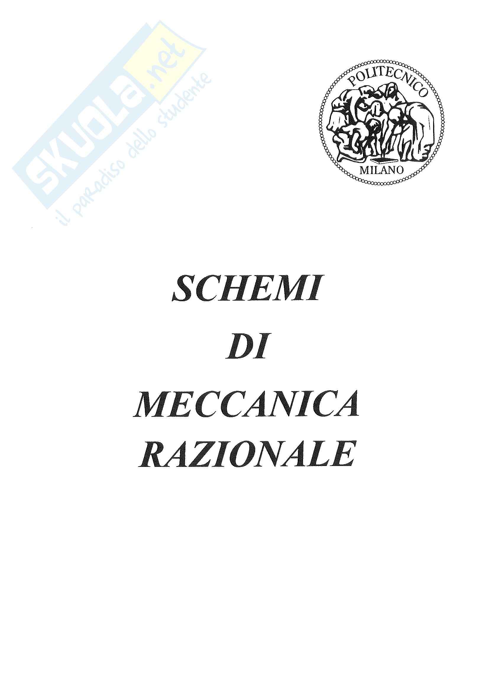 Schema meccanica razionale