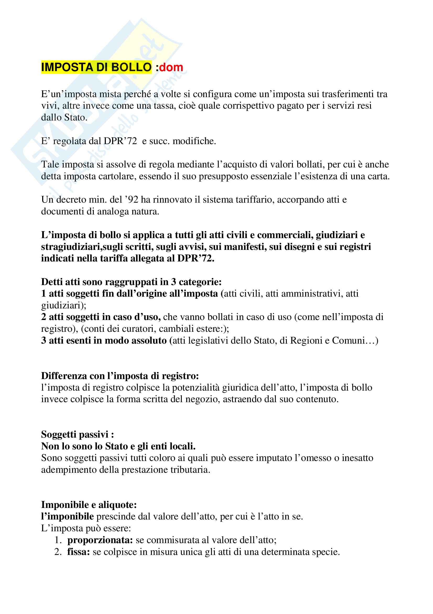 Schema regimi fiscali