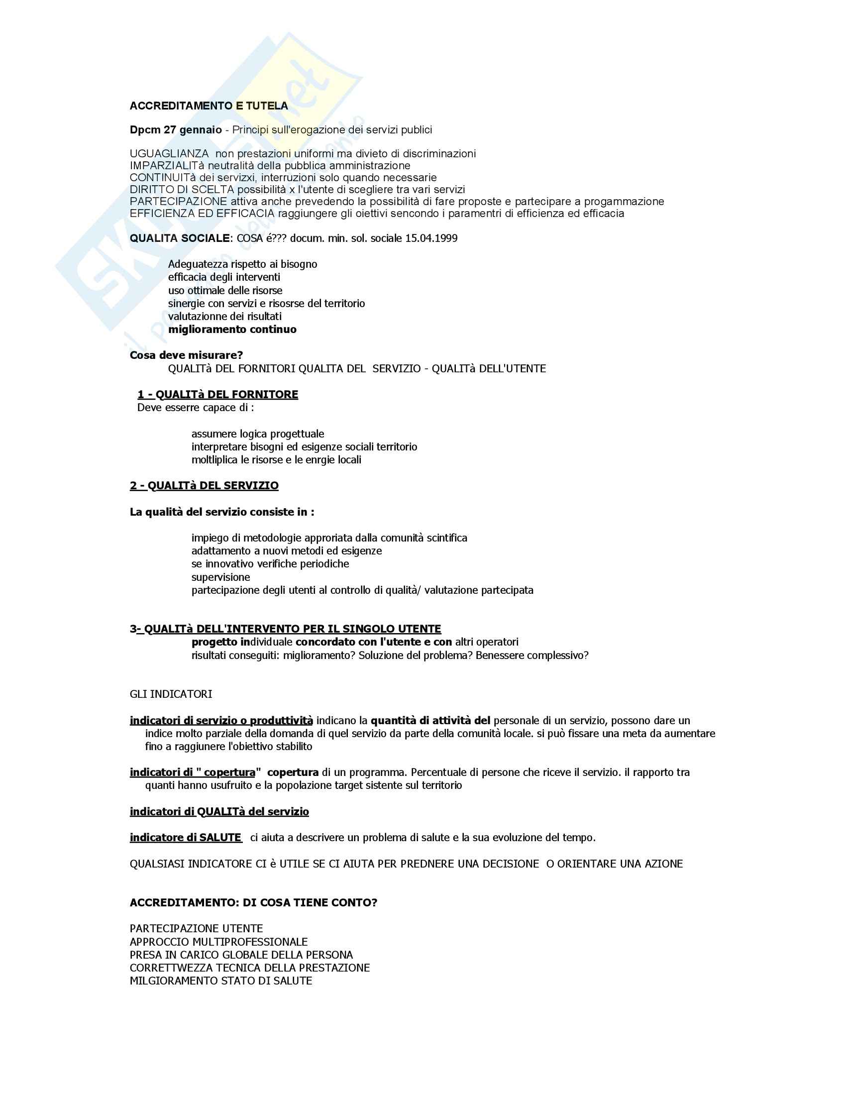 Schema relazione servizio sociale