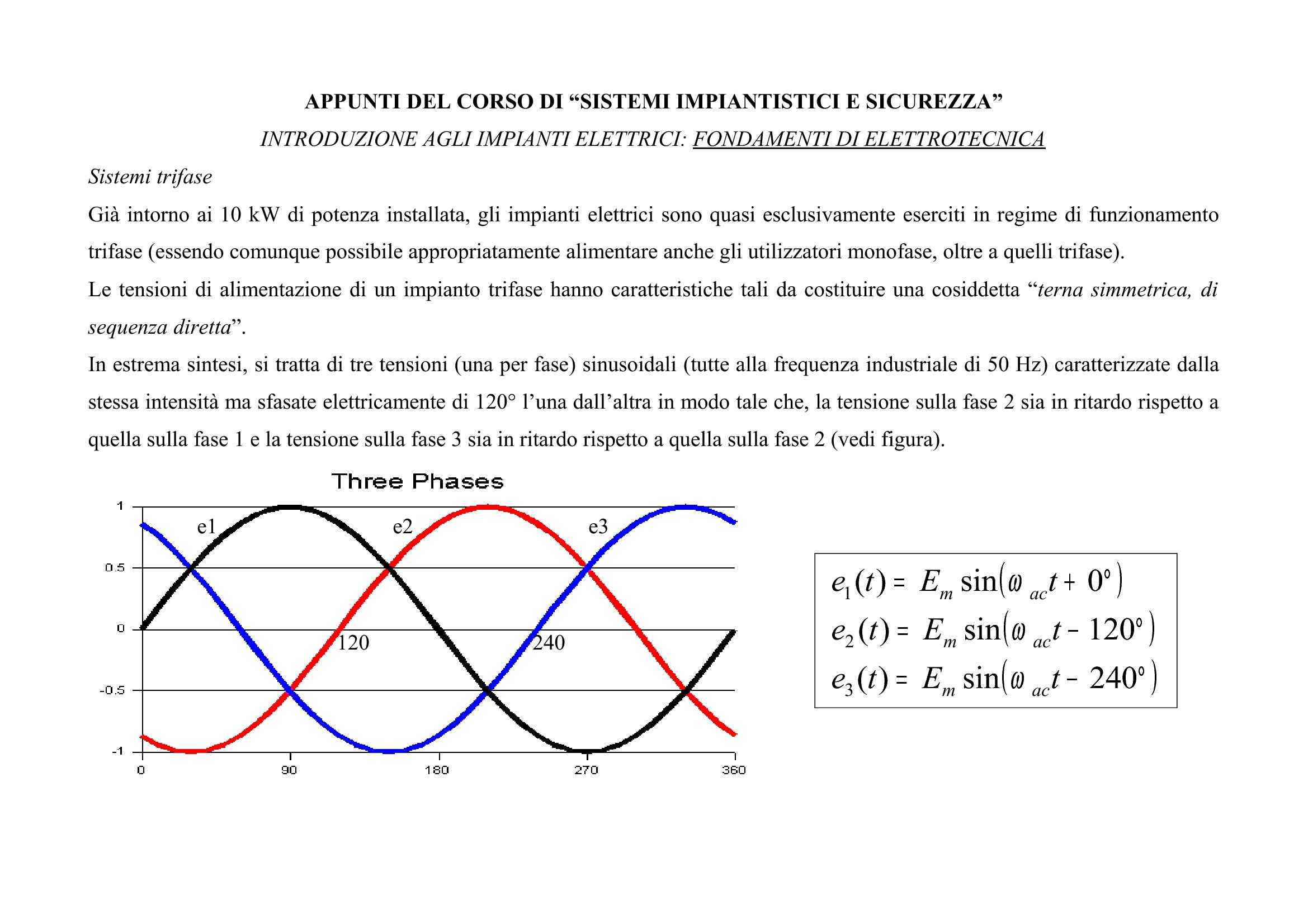 Schema sistema trifase
