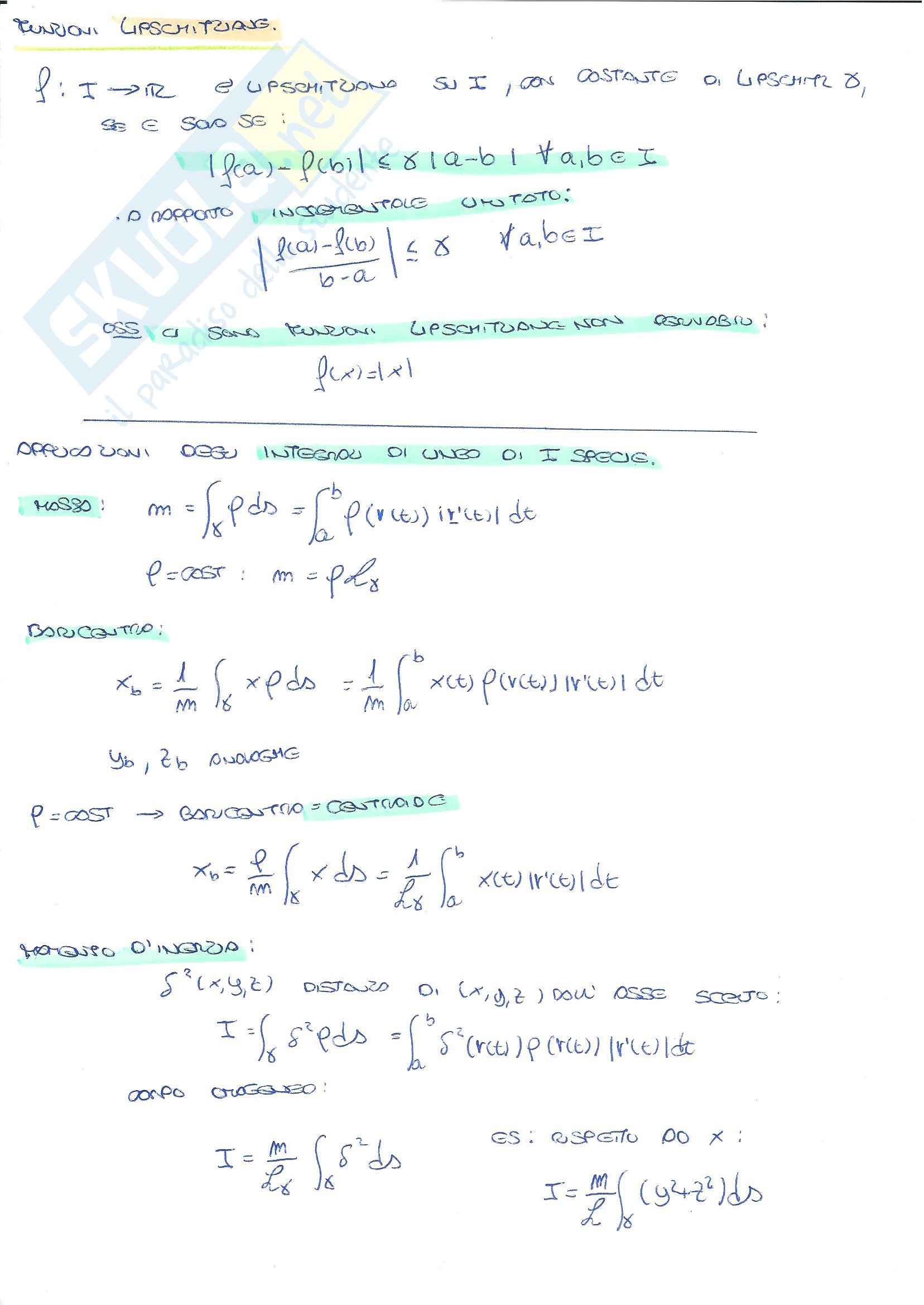 Schema analisi matematica 2