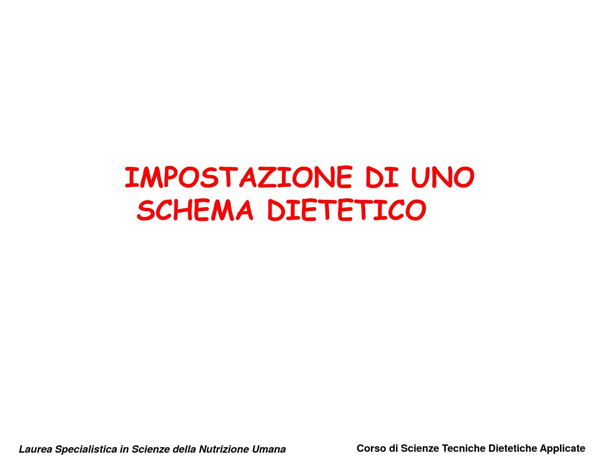 Schema dieta facile