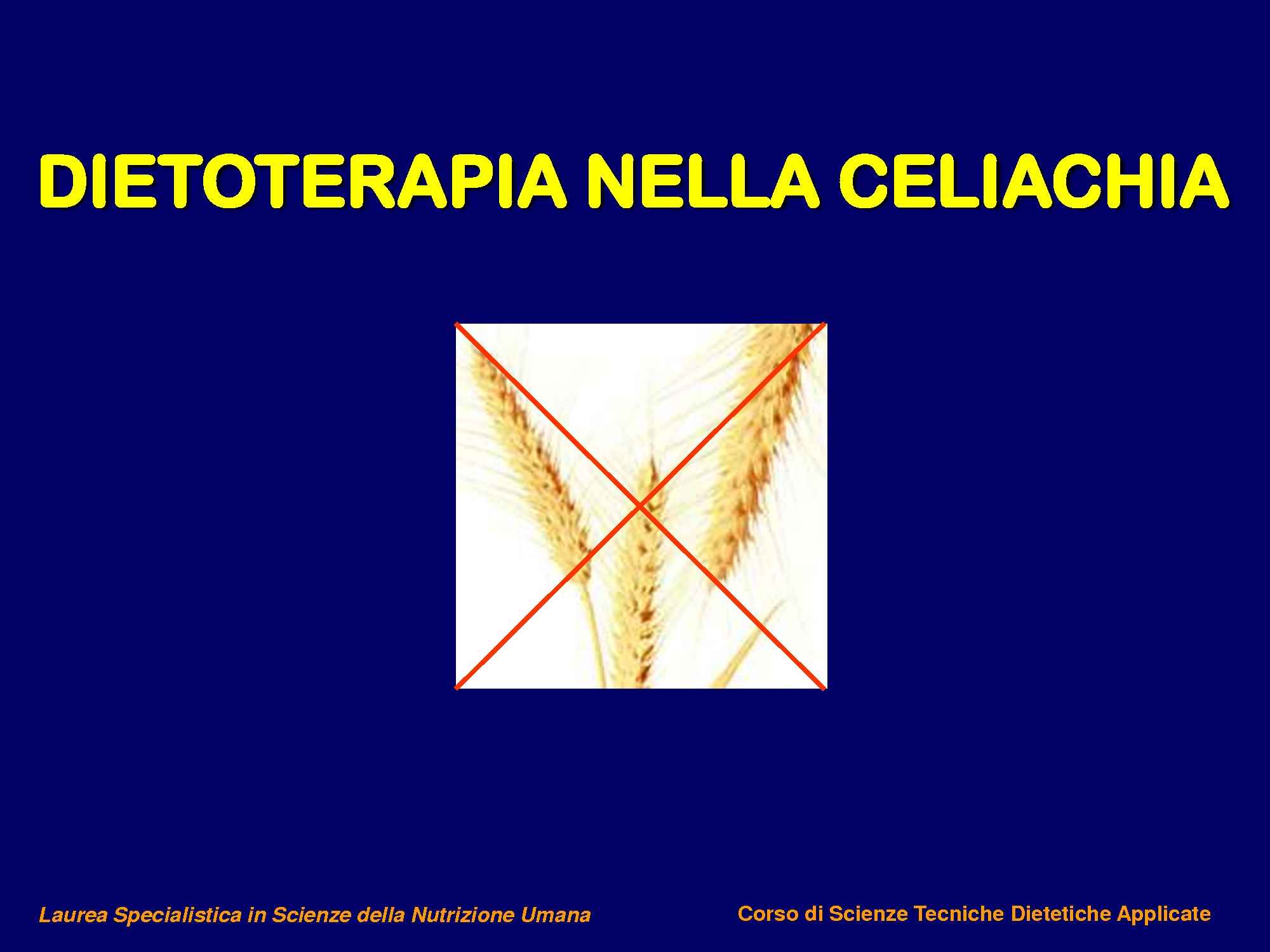 Schema dietetico celiachia