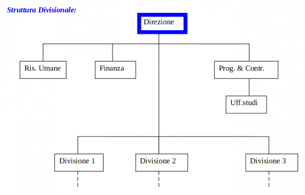 Organigramma della struttura divisionale