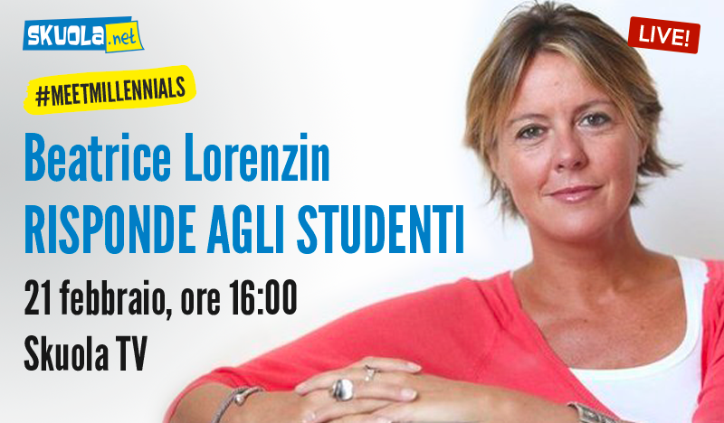 #MeetMillennials, anche Beatrice Lorenzin risponde all’appello di Skuola.net