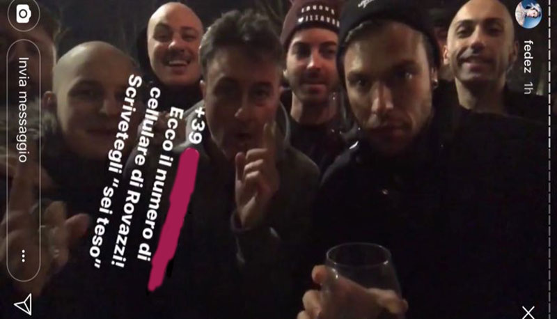 Fedez pubblica su Instagram il numero di Rovazzi: telefono in tilt