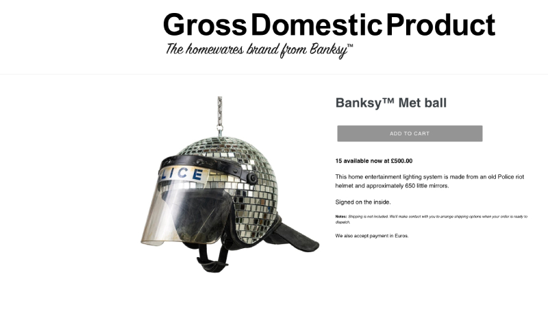 Banksy apre uno shop online: i più assurdi oggetti d’arte che puoi comprare (forse)
