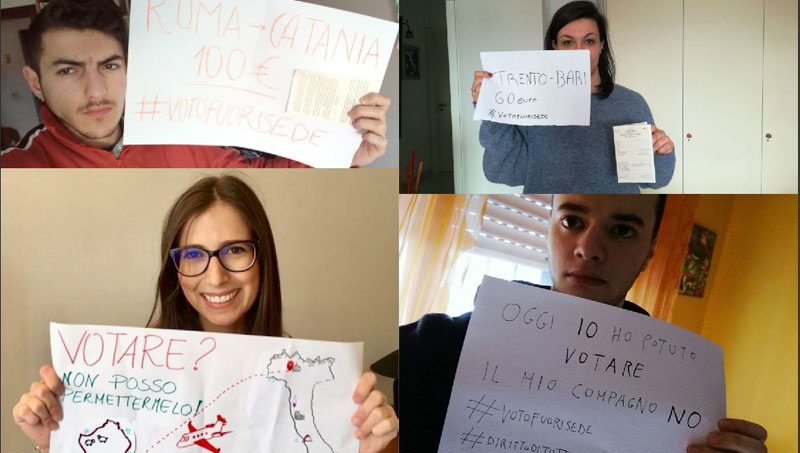 #Votofuorisede: la fotopetizione di Udu per il voto di chi studia lontano da casa