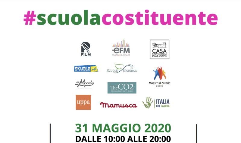 #Scuolacostituente: il 31 maggio segui live la maratona per cambiare la scuola