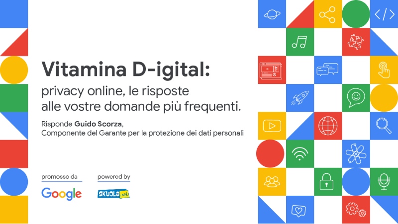 Privacy online, le risposte alle vostre domande più frequenti – Vitamina D-igital il 10 novembre alle 16:00