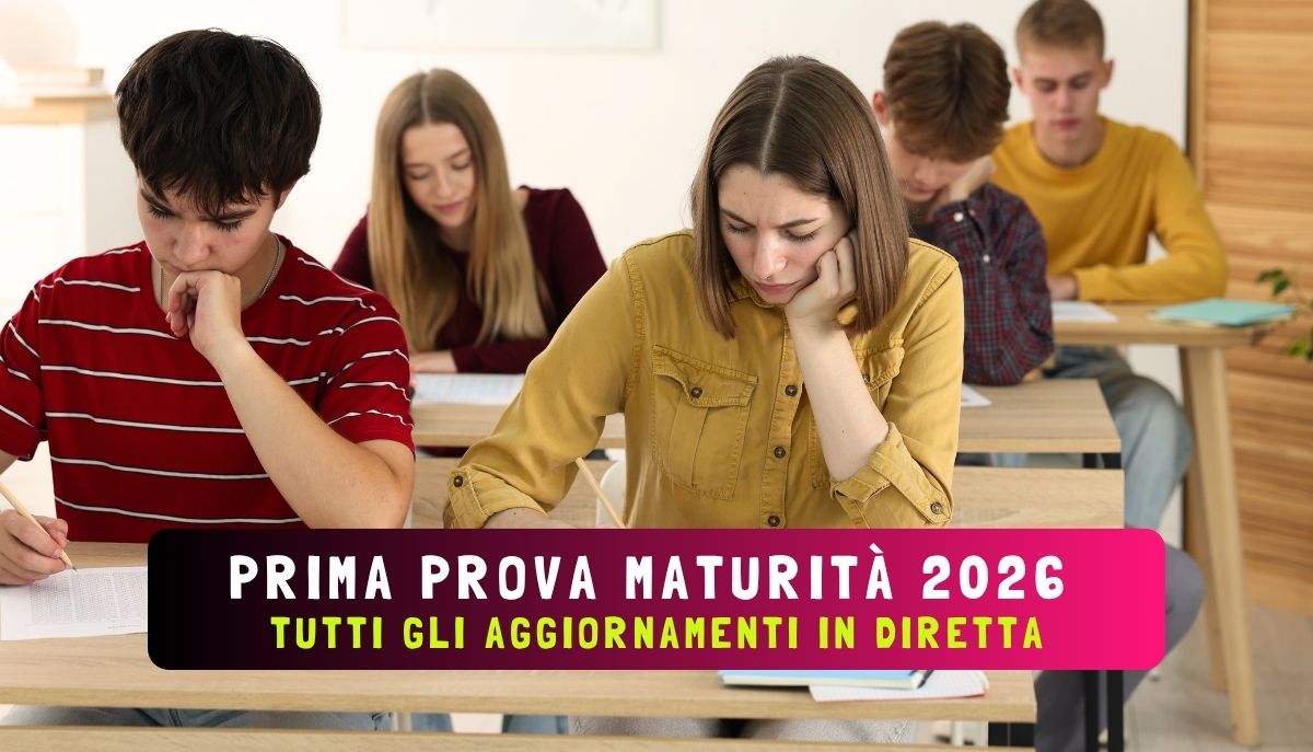 Tracce prima prova maturità 2026: tipologia A, B e C in diretta