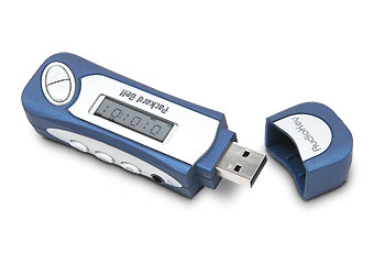 Chiavetta USB con display e pulsanti, ideale per trasferire dati in modo pratico e veloce. Design compatto e moderno.