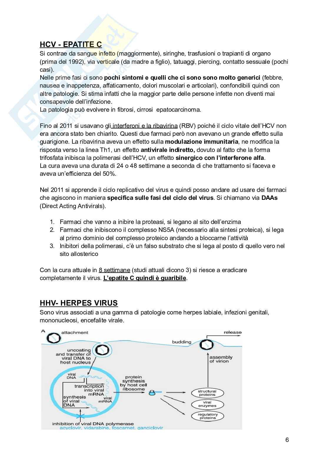 Farmaci antivirali, antifungini e analgesici Pag. 6