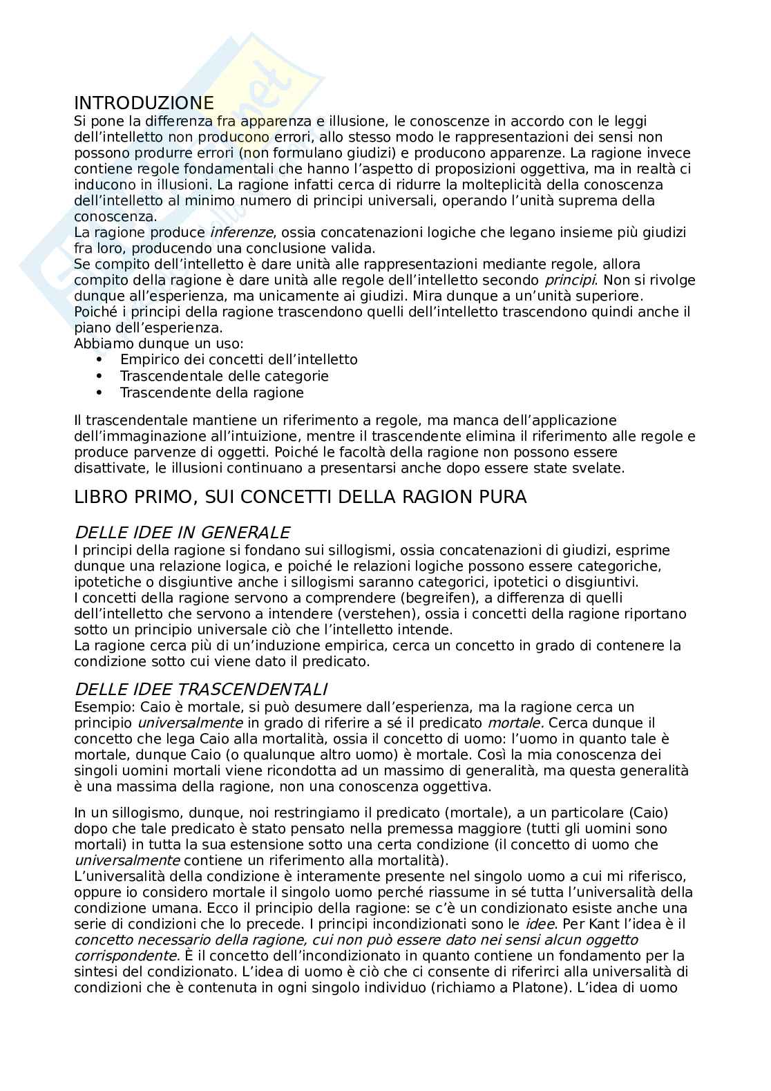 Critica della Ragion Pura (dottrina trascendentale degli elementi) Pag. 11