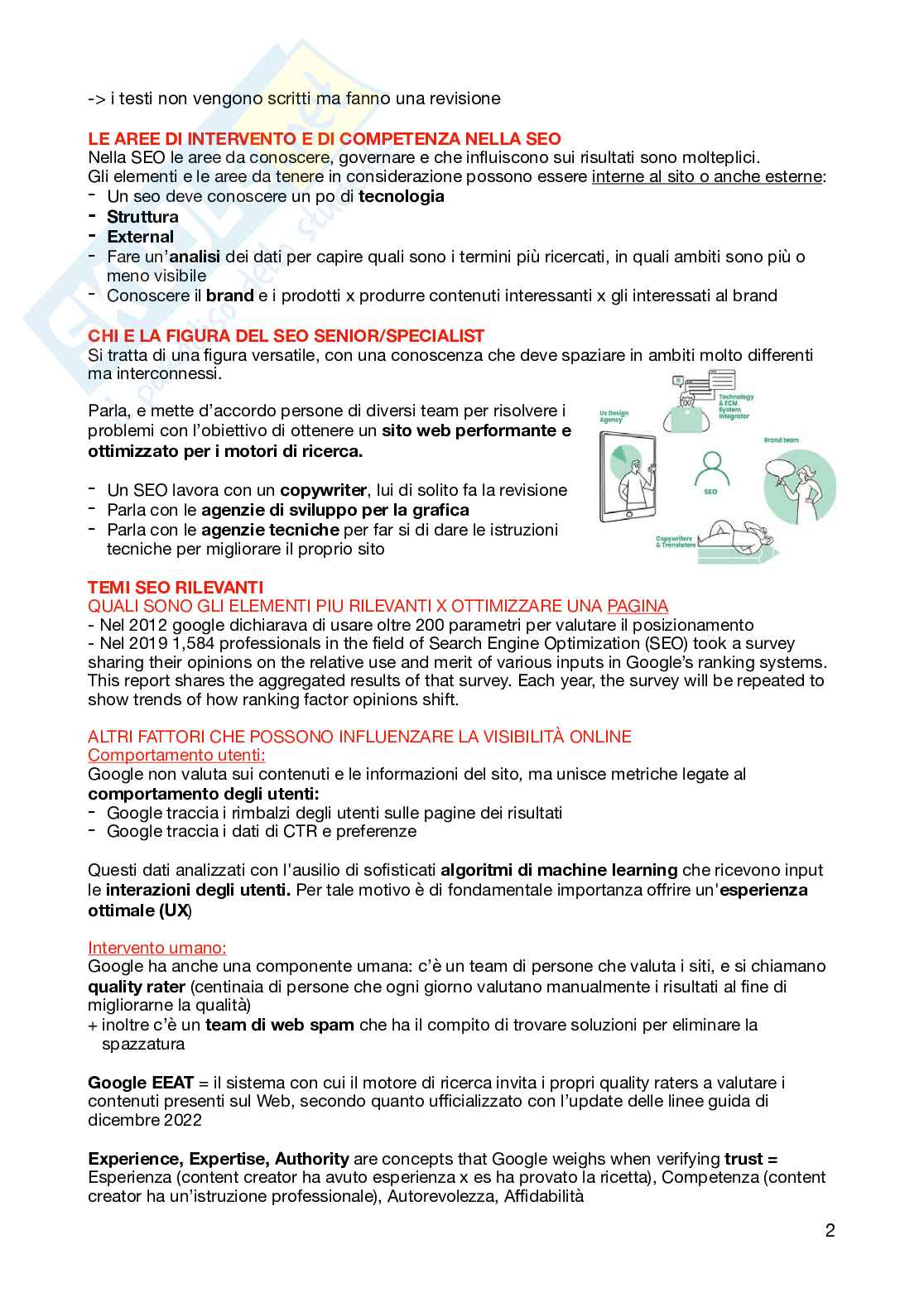 Appunti per l'esame di Seo, sem e scrittura per il digitale Pag. 2