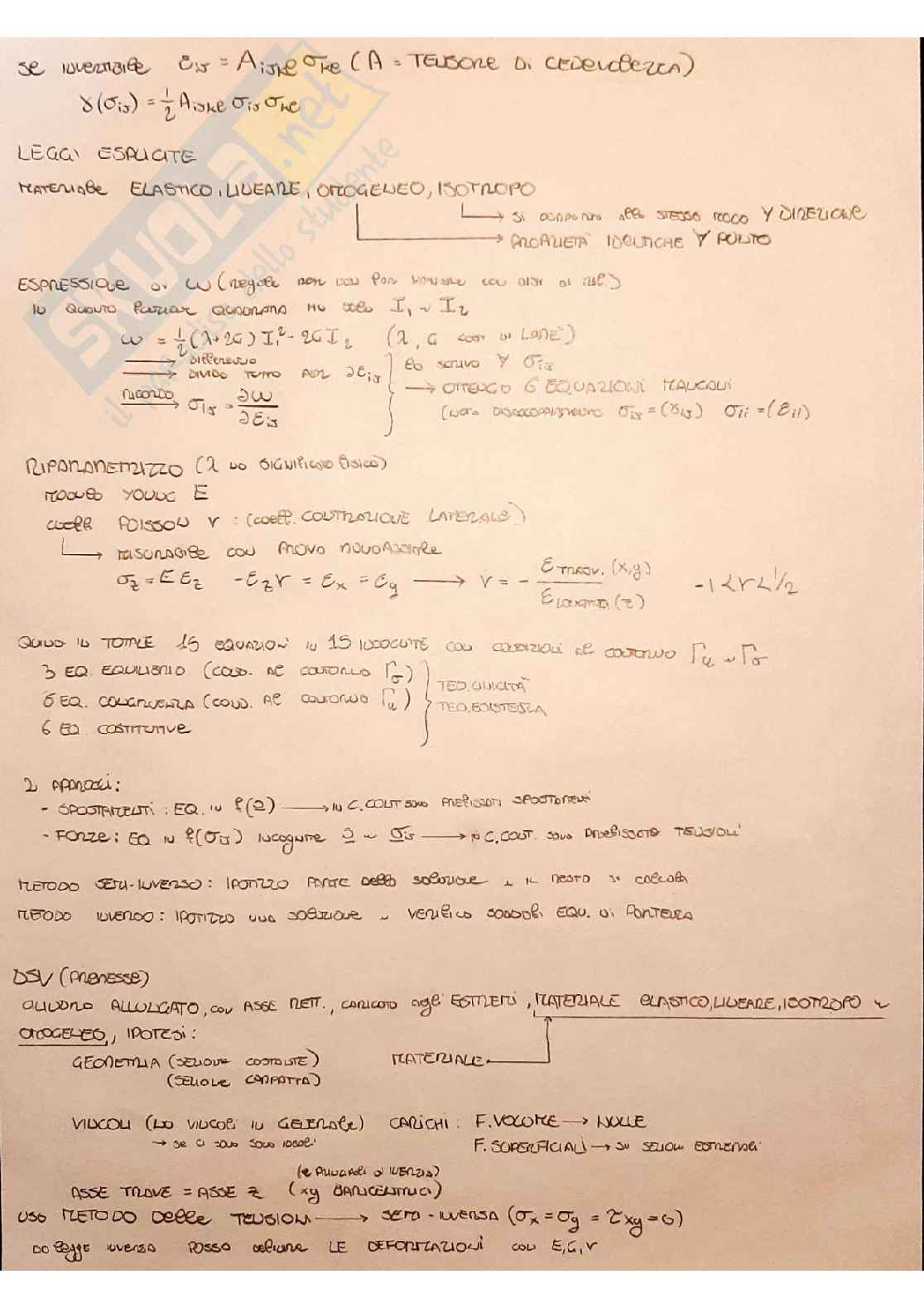 Riassunto esame Meccanica dei solidi, Prof. Pesavento Francesco, libro consigliato Meccanica delle strutture, Lenci Pag. 6