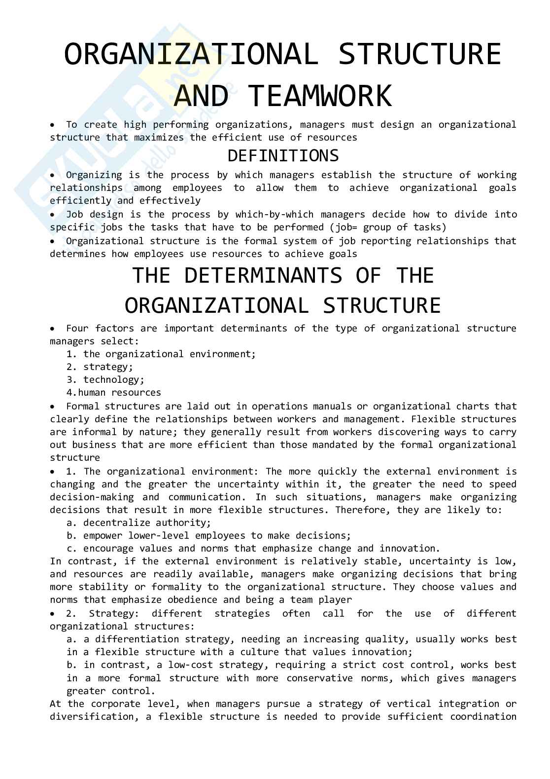 Riassunto esame Fundamentals of business administration, Prof. Monteduro Fabio, libro consigliato Fundamentals of Management (Mike Smith) McGraw-Hill Higher Education, 2011, Mike Smith  Pag. 31