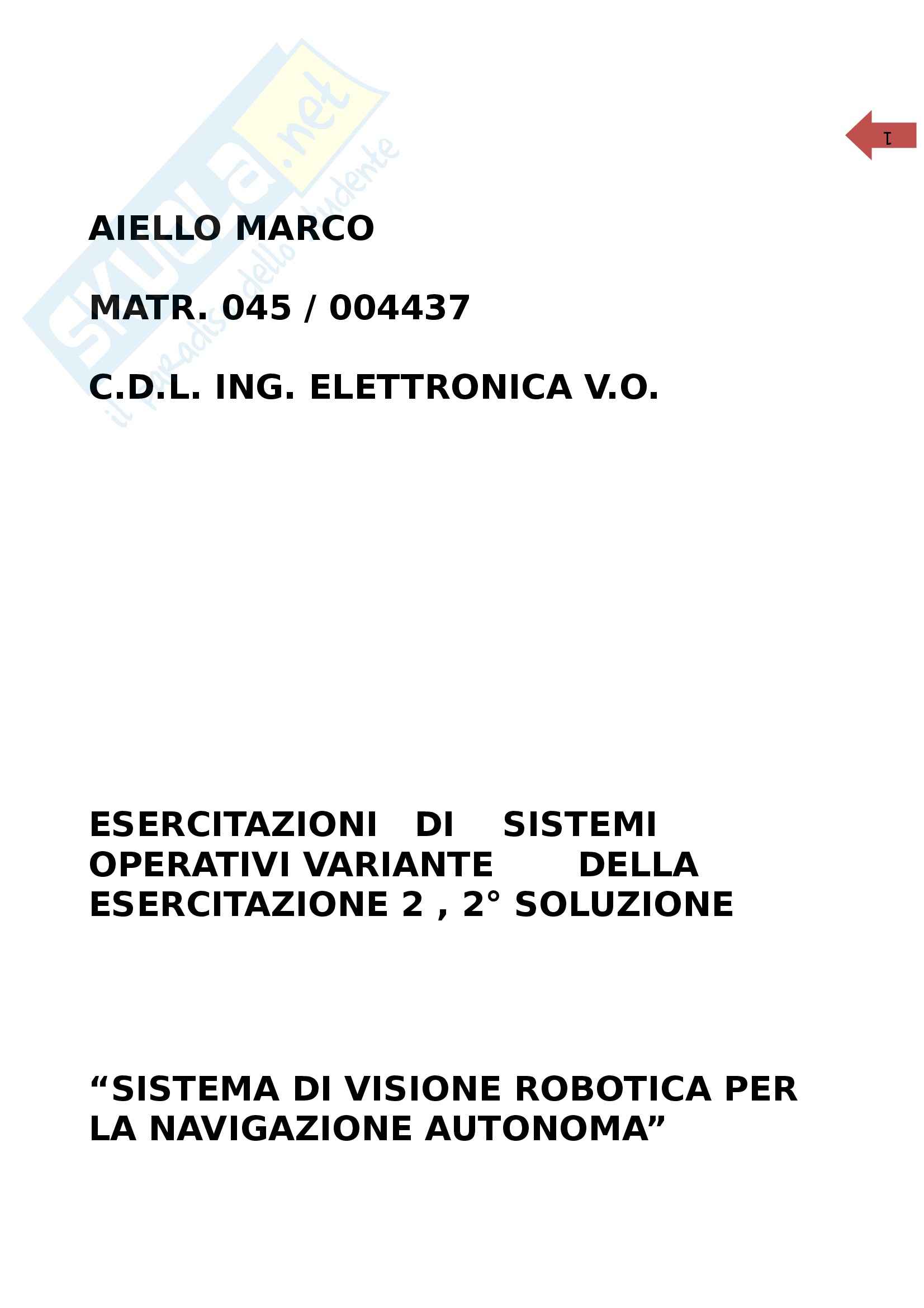 Sistemi operativi - tesina robot di sistemi operativi Pag. 1