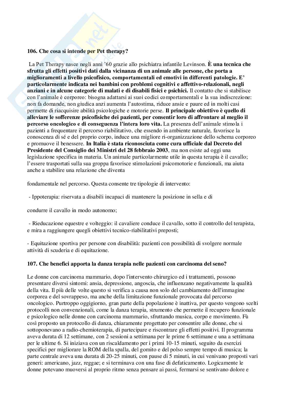 Paniere Attività motoria per le patologie oncologiche - (2026) - Risposte aperte corrette  Pag. 6