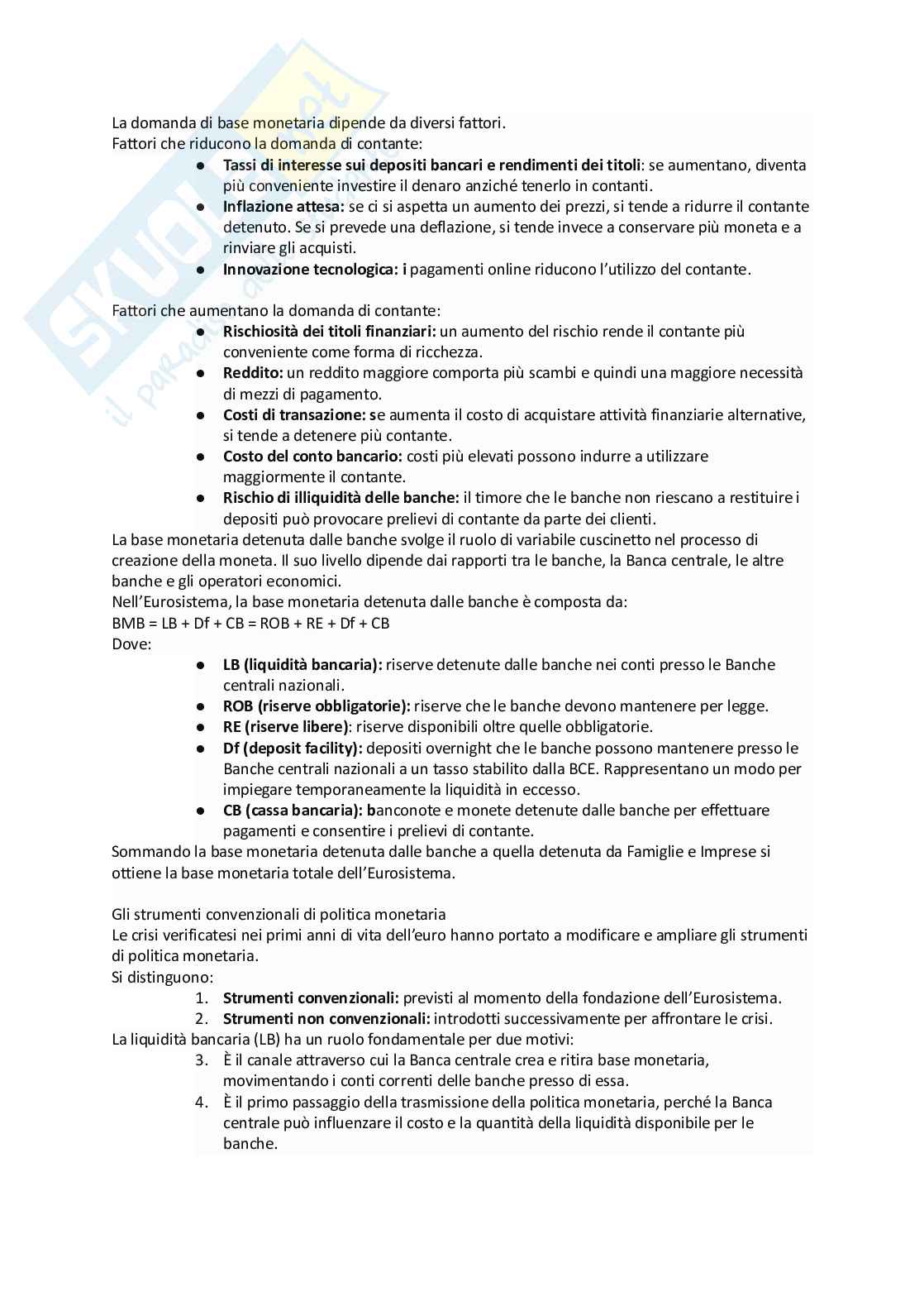 Appunti di Economia monetaria Pag. 46