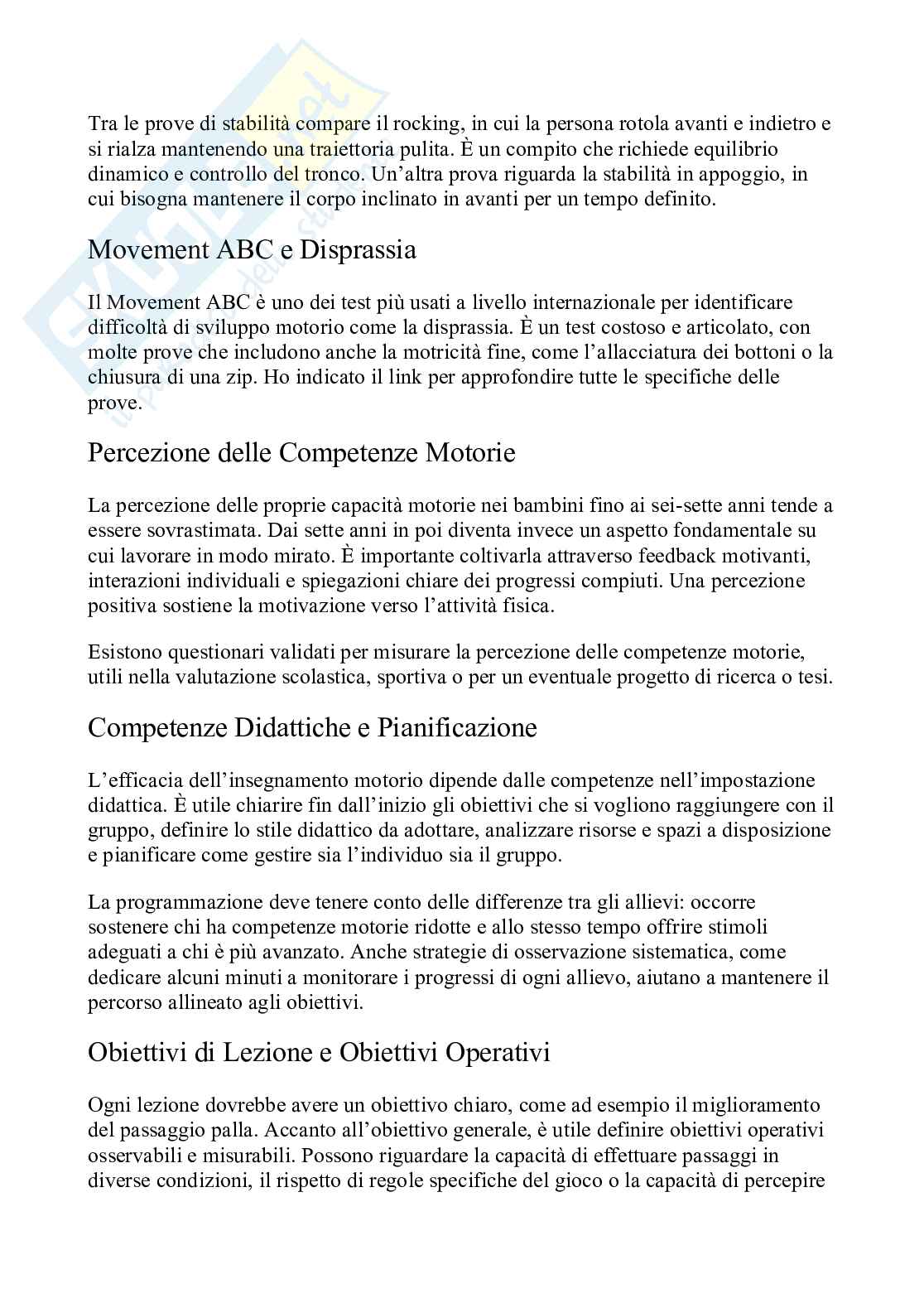 Appunti esame Teorie, metodi e didattiche del movimento umano nelle età della vita Pag. 11