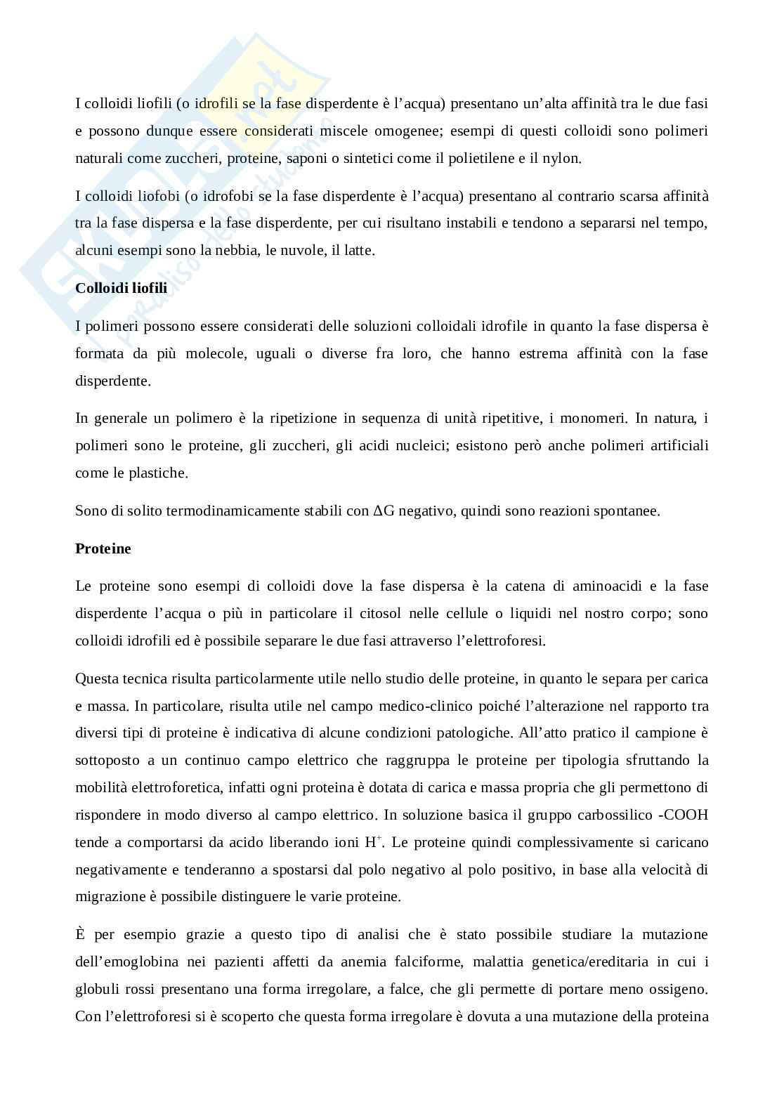 Approfondimento sulle dispersioni colloidali Pag. 2