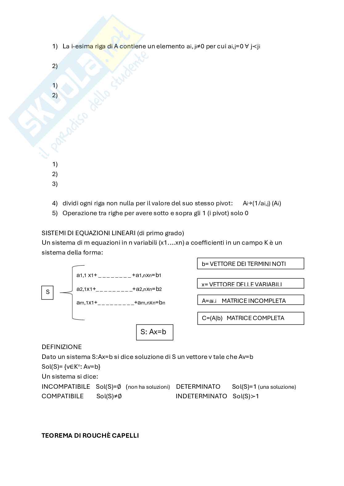 Algebra e geometria lineare - Appunti Pag. 6