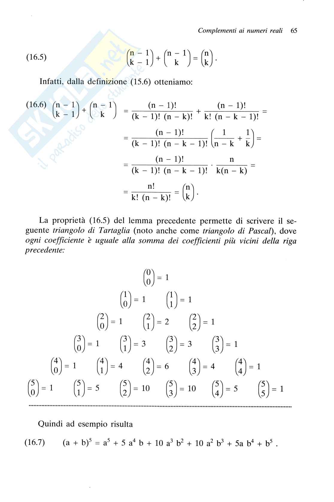 Riassunto esame Istituzioni di matematica, Prof. Bevilacqua Arturo, libro consigliato Analisi matematica uno, Marcellini Pag. 11