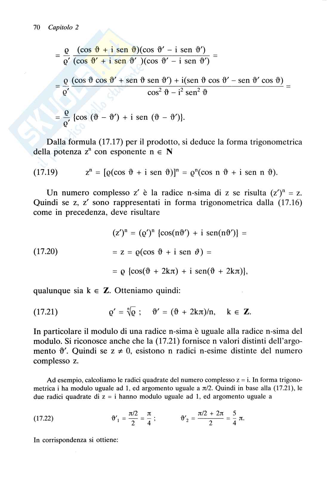 Riassunto esame Istituzioni di matematica, Prof. Bevilacqua Arturo, libro consigliato Analisi matematica uno, Marcellini Pag. 16