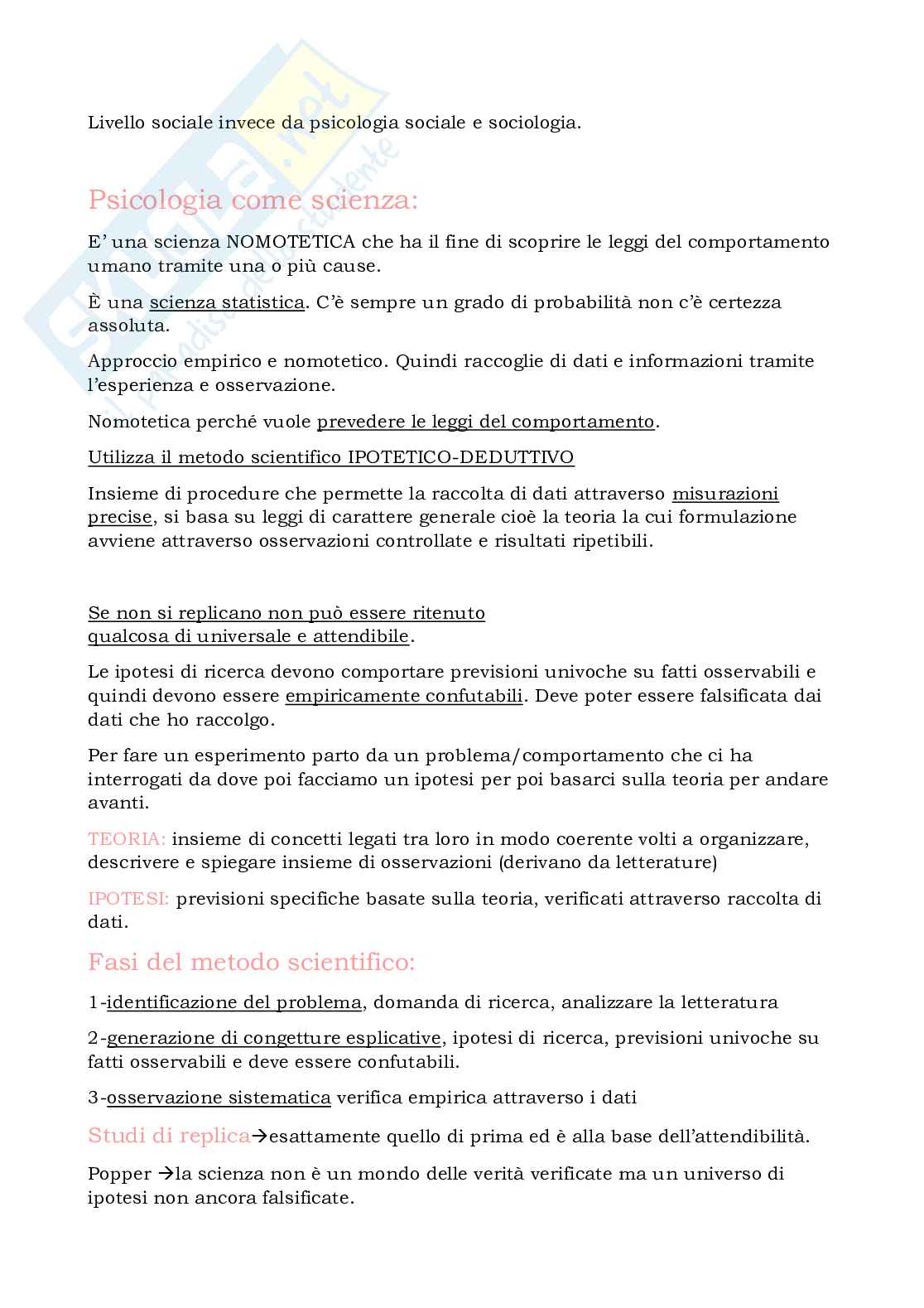 Psicologia generale Pag. 2