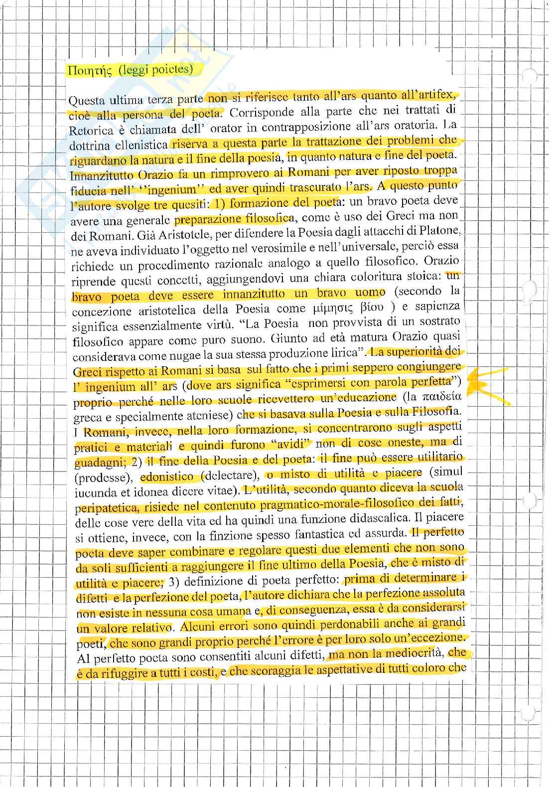 Lingua e letteratura latina Pag. 16