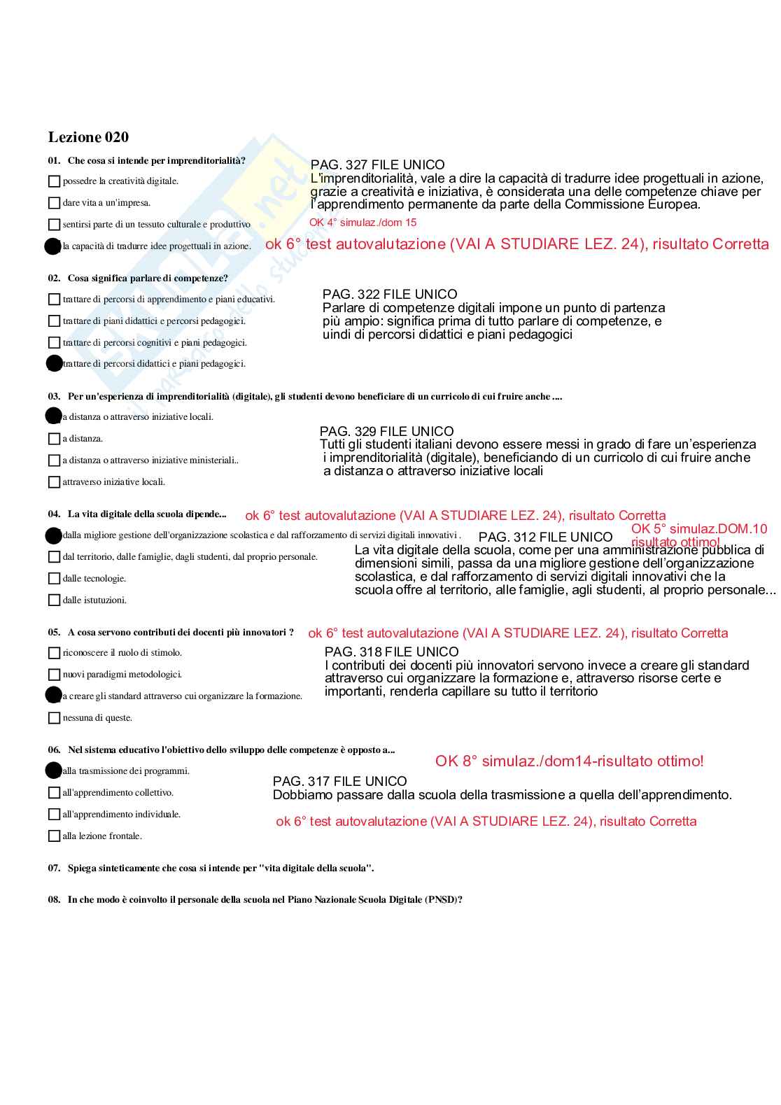 Paniere Pedagogia dei nuovi media - Risposte multiple - aggiornato (2026) Pag. 16