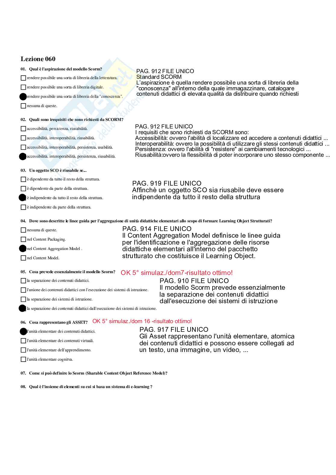 Paniere Pedagogia dei nuovi media - Risposte multiple - aggiornato (2026) Pag. 46