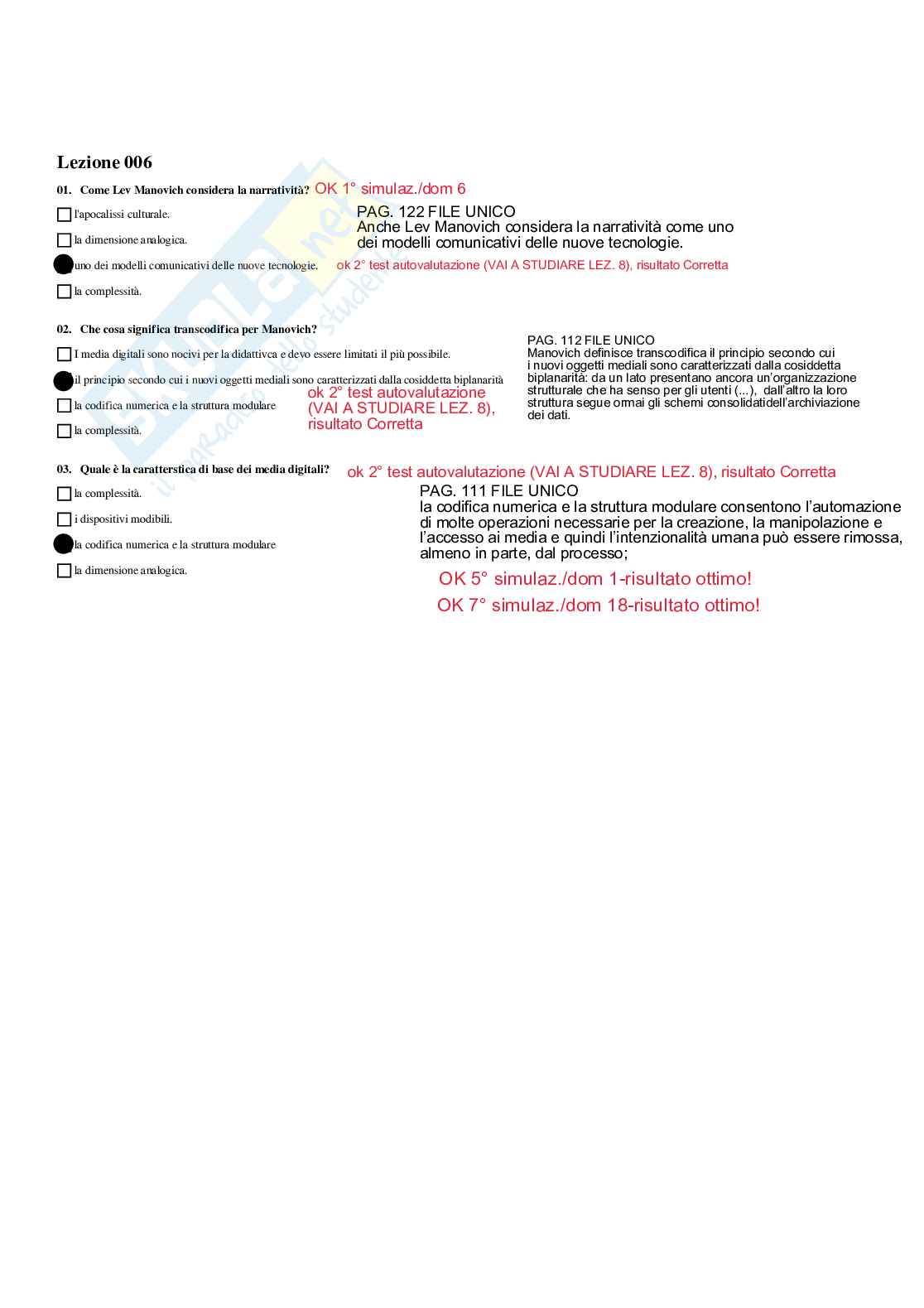 Paniere Pedagogia dei nuovi media - Risposte multiple - aggiornato (2026) Pag. 6