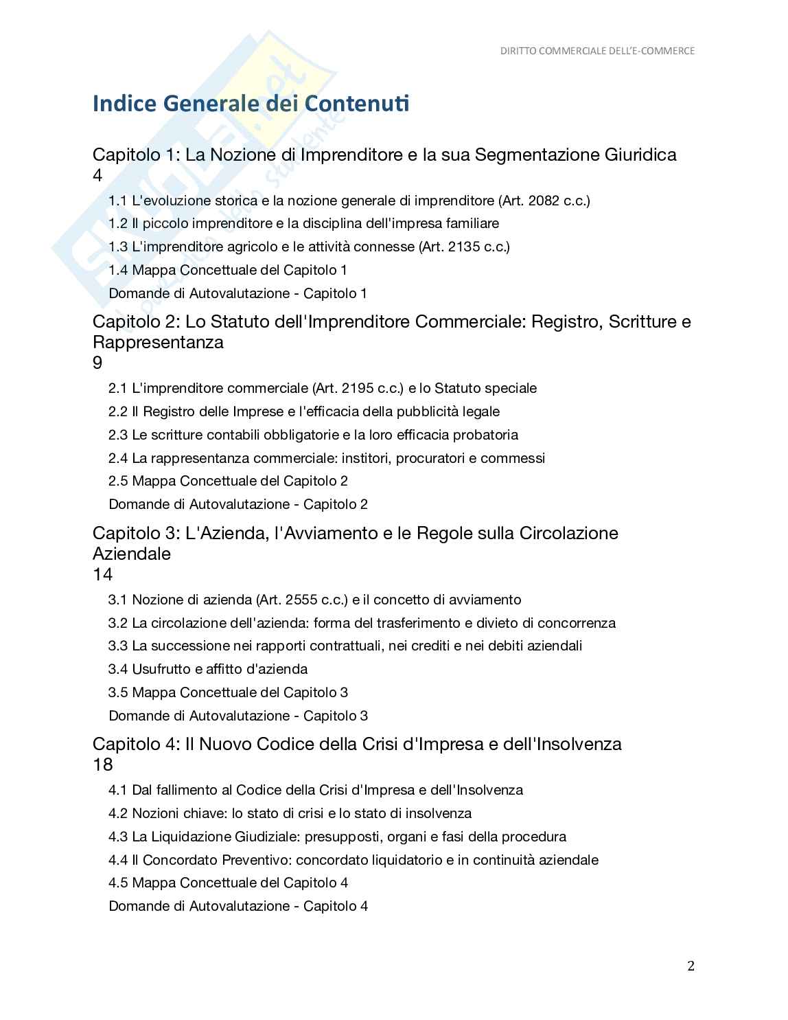 Appunti Diritto commerciale dell'e-commerce, 2025/2026 - Schemi, mappe e quiz Pag. 2