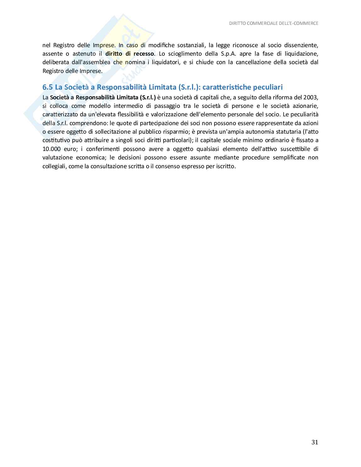 Appunti Diritto commerciale dell'e-commerce, 2025/2026 - Schemi, mappe e quiz Pag. 31