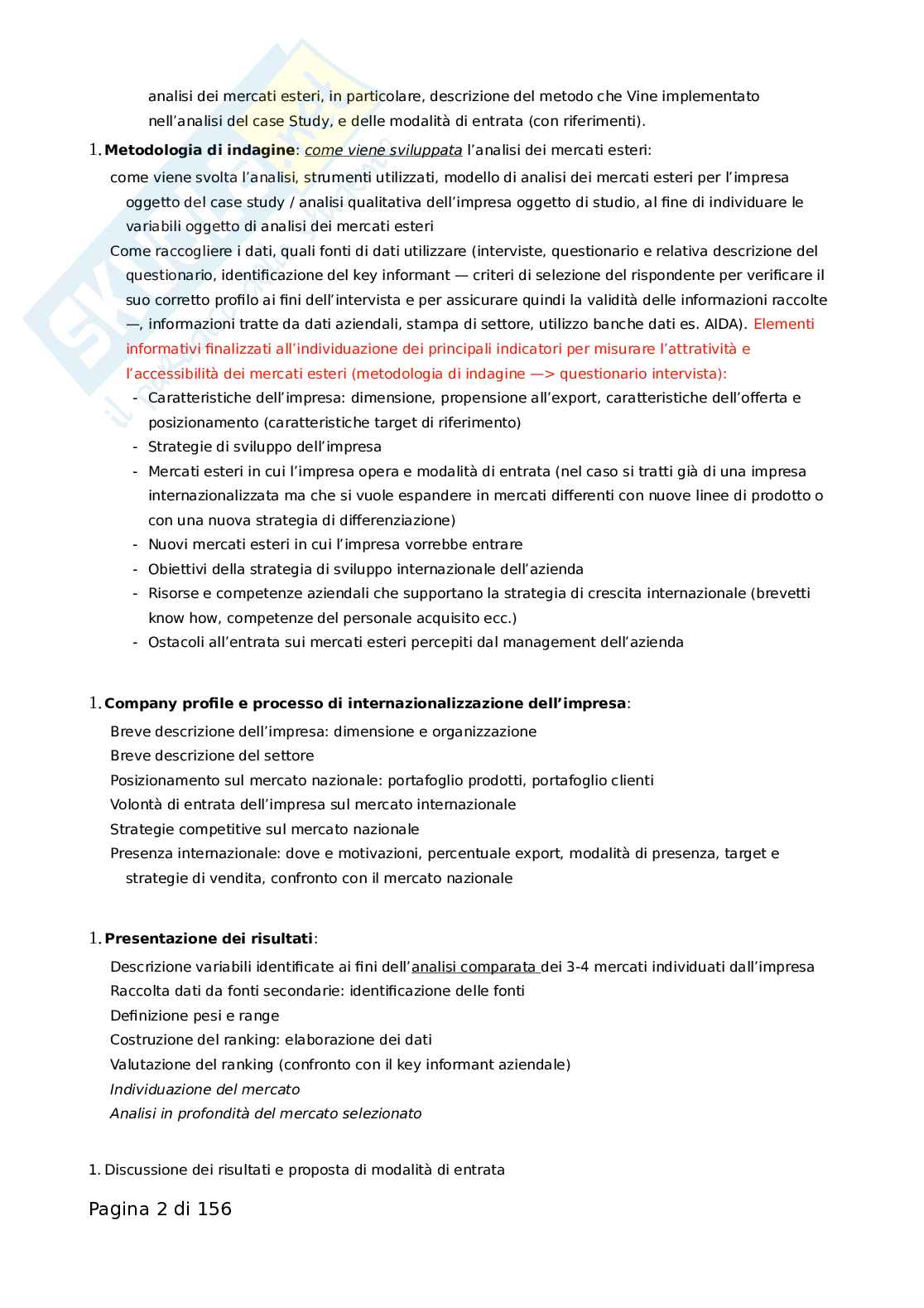 Marketing internazionale Pag. 2