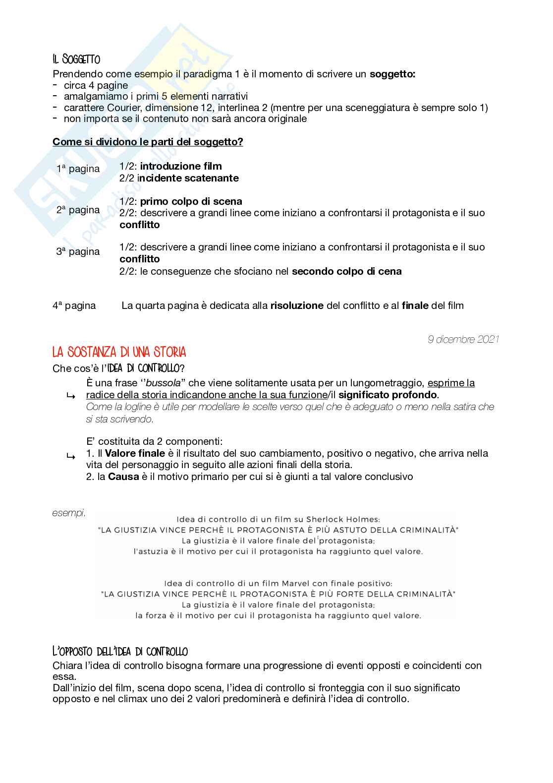 Fondamenti di sceneggiatura Pag. 11