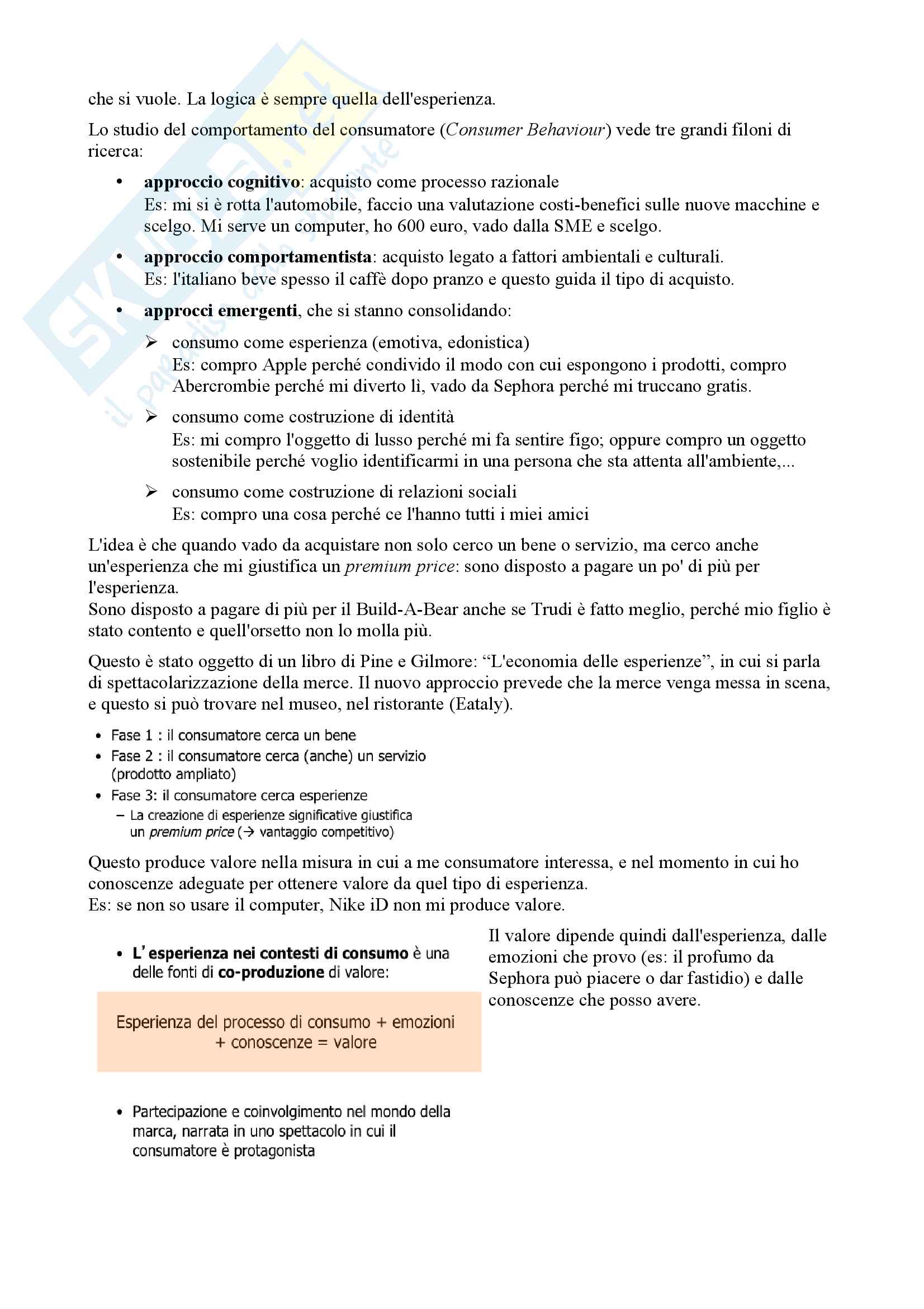 Riassunto appunti Marketing terzo anno economia, prof Chiarvesio Pag. 16