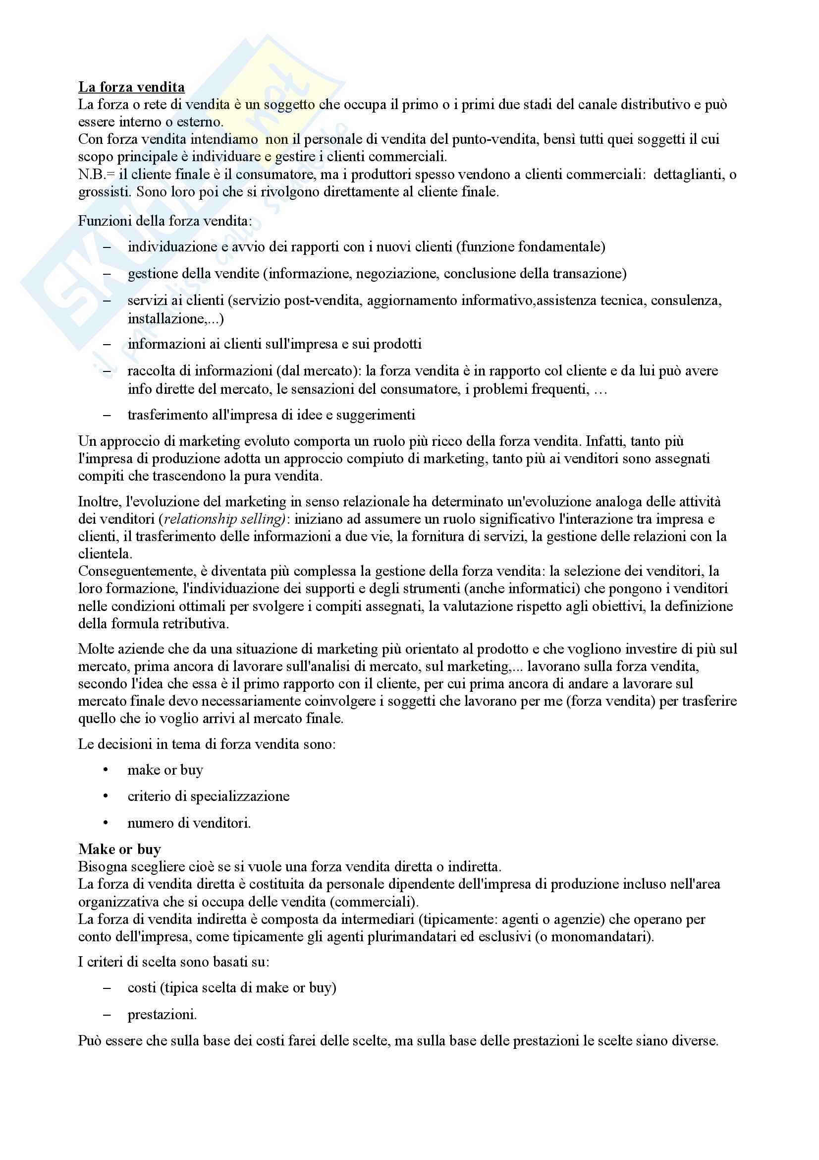 Riassunto appunti Marketing terzo anno economia, prof Chiarvesio Pag. 76