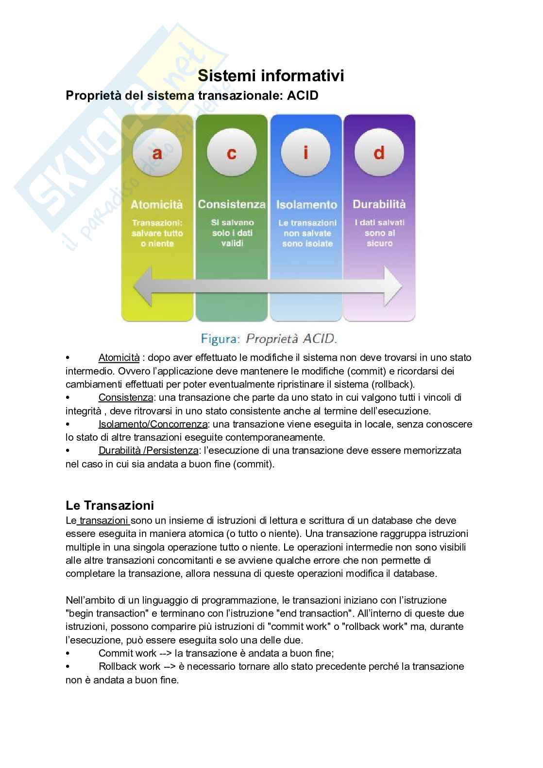 Appunti prima lezione di Sistemi informativi e basi di dati Pag. 1