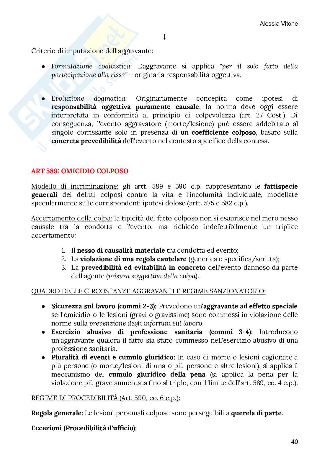 Riassunto esame Diritto , Prof. Seminara Sergio, libro consigliato Diritto penale, lineamenti di parte speciale, Bartoli, Pelissero, Seminara Pag. 41