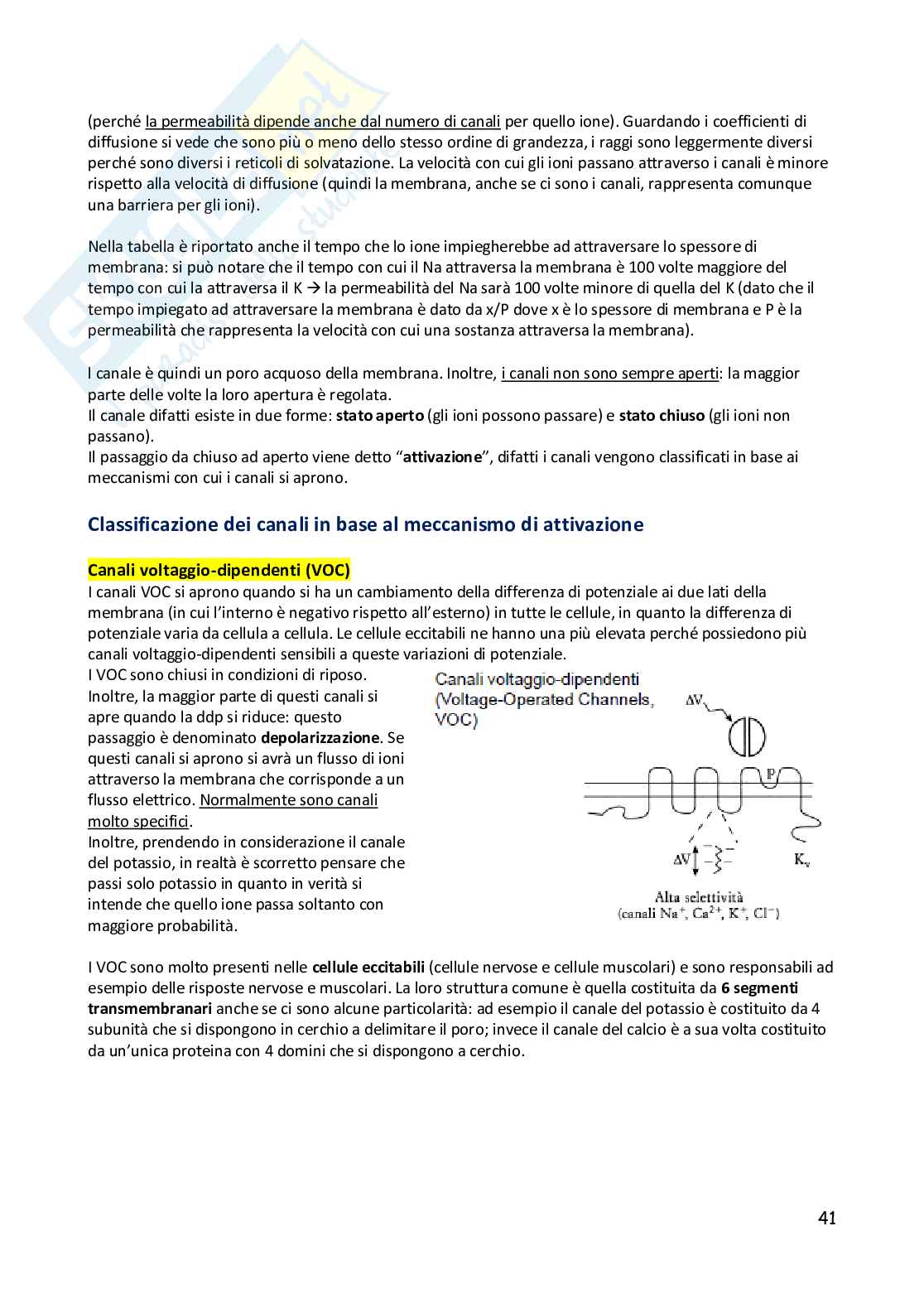 Fisiologia generale Pag. 41