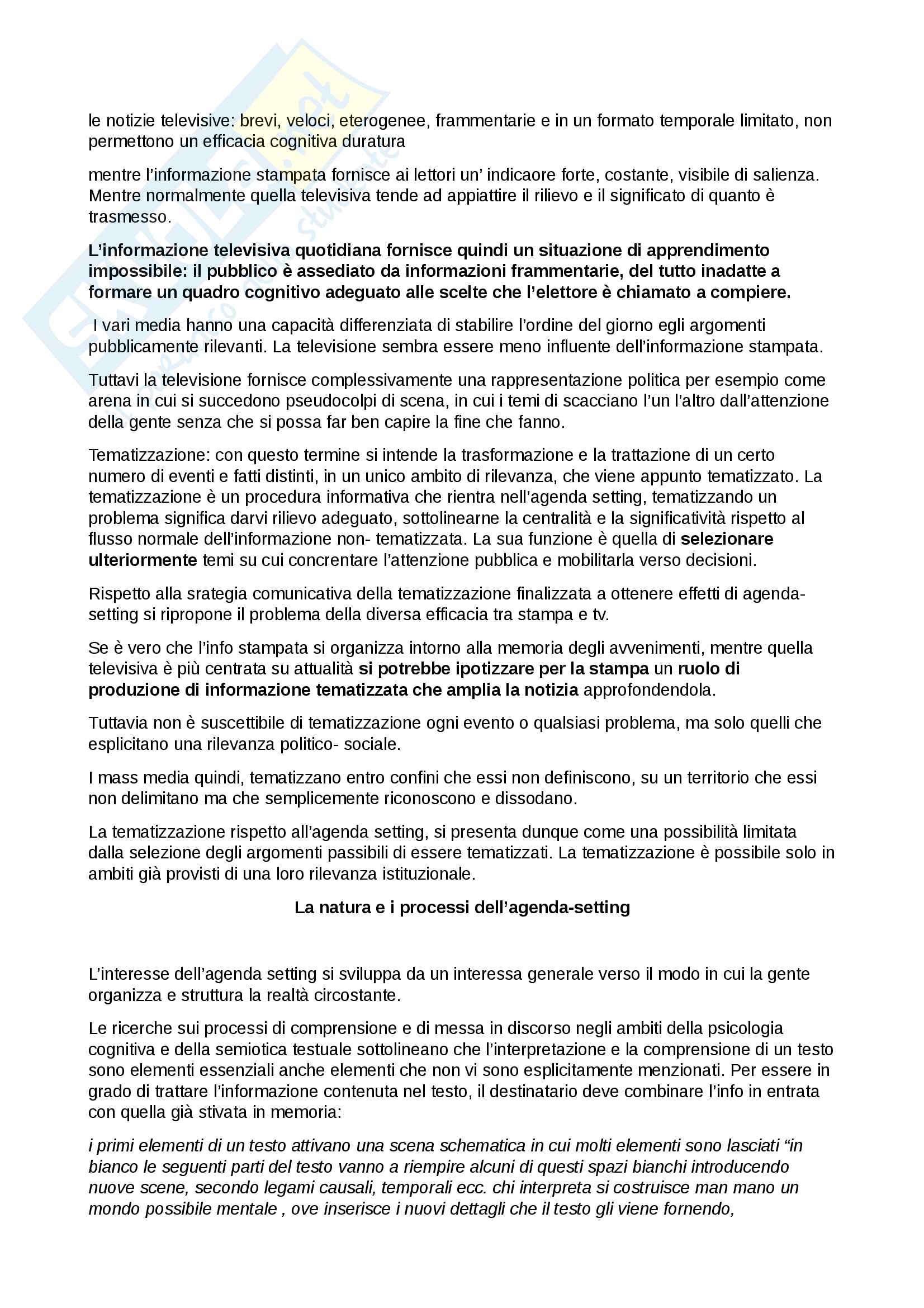 Riassunto esame sociologia della comunicazione, prof. Cepernich, libro consigliato Teorie e tecniche della comunicazione di massa, Mauro Wolf Pag. 26