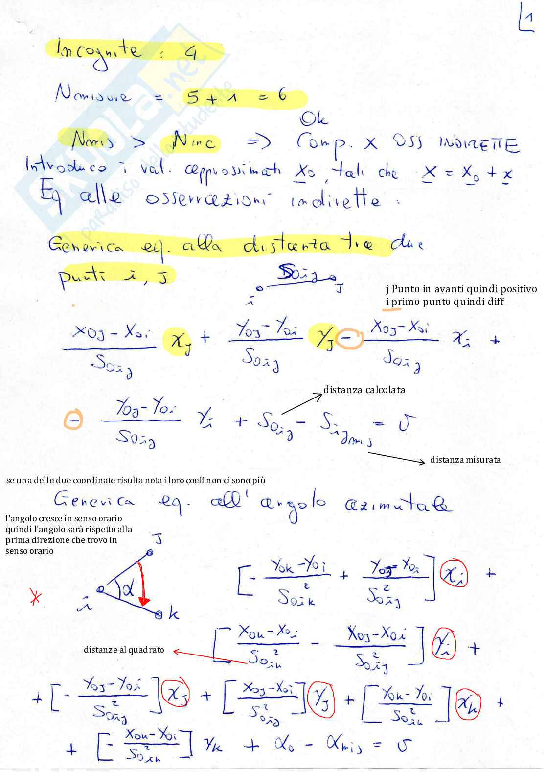 Esercizio di Topografia Pag. 2