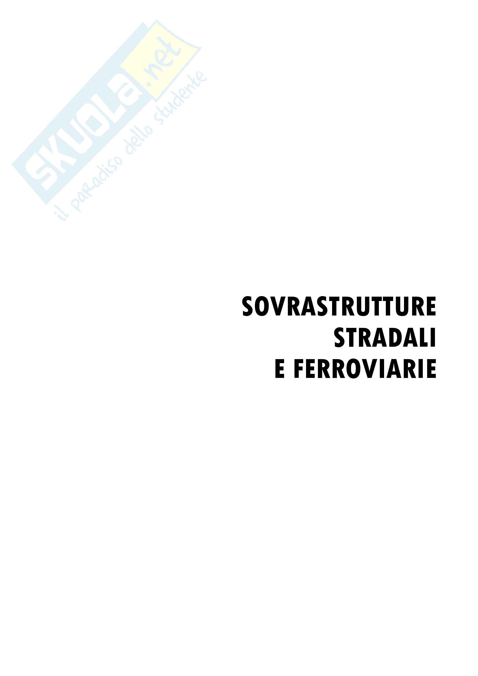 Appunti di Sovrastrutture Stradali e Ferroviarie Pag. 1