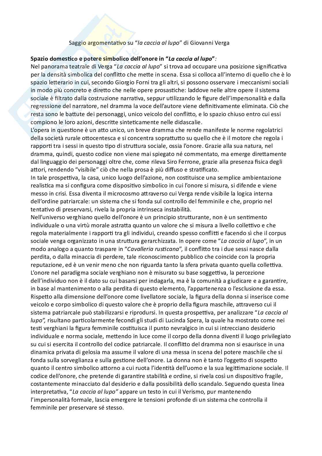 Testo argomentativo su Verga Pag. 1