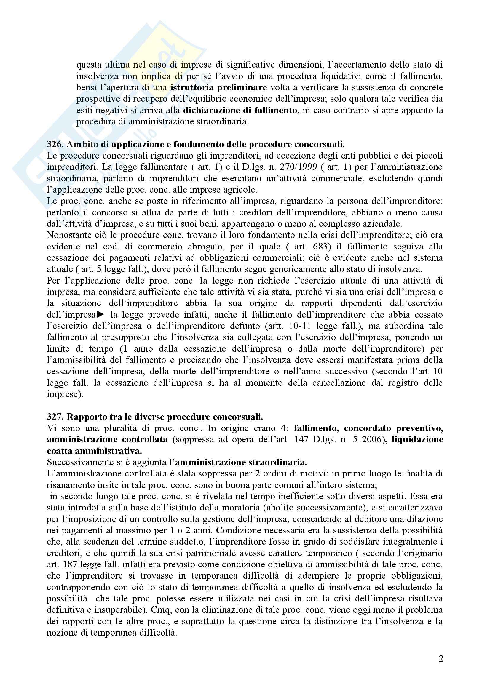 Riassunto esame Diritto Commerciale, prof. Notari, libro consigliato Crisi dell'Impresa, Ferri Pag. 2